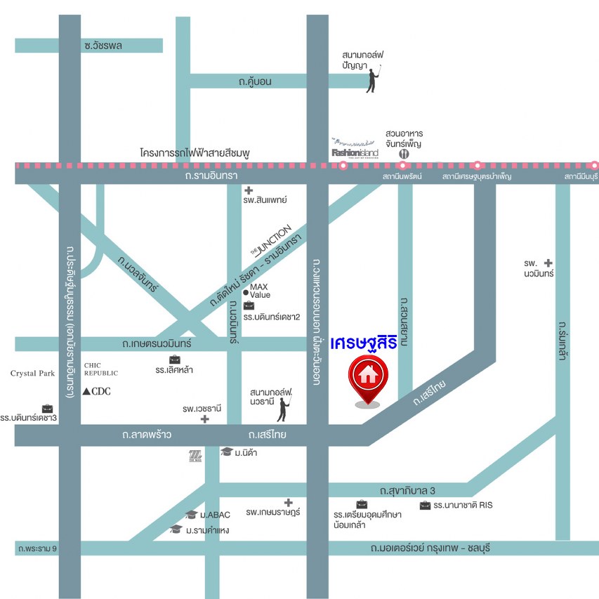 บ้านมือสองตกแต่งใหม่ จากแบรนด์ Sansiri โครงการ เศรษฐสิริ วงแหวน-สุขาภิบาล2 บ้านเดี่ยวหลังมุม เนื้อที่ 70.10 ตร.ว. พื้นที่ใช้สอย 166.20 ตร.ม. ฟังก์ชัน 3 ห้องนอน 3 ห้องน้ำ 1 ห้องแม่บ้าน 2 ที่จอดรถ ติดถนนใหญ่เสรีไทย ใกล้จุดขึ้นทางด่วน "วงแหวน-กาญจนาภิเษก" และ ใกล้รถไฟฟ้าสายสีชมพู "สถานีนพรัตน์"...